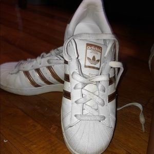Adidas superstar white/rose gold